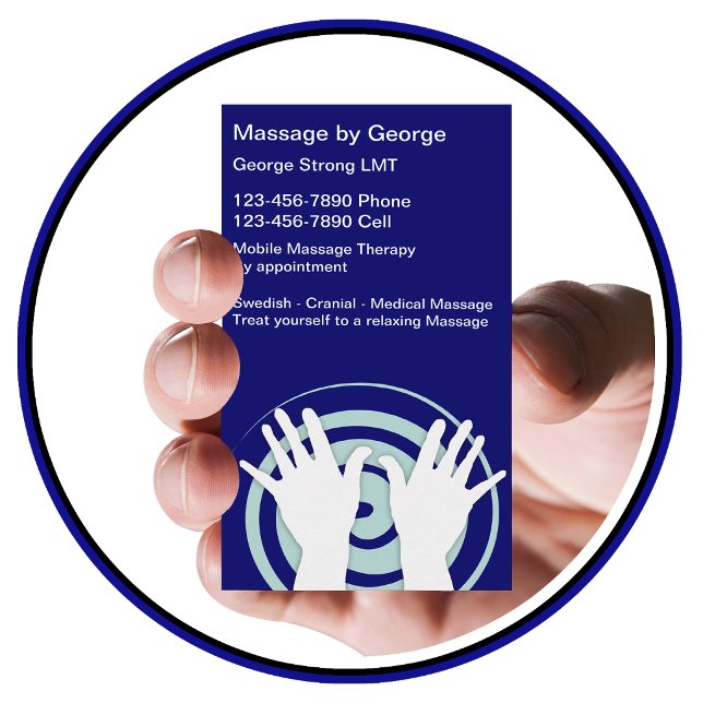 Massage-Visitenkarten Visitenkarte (Von Creator hochgeladen)
