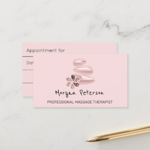 Massage-Wellness-Center Wellness-Beauty Pink-Logo Terminkarte