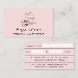 Massage Wellness-Center Wellness Beauty Pink Logo Terminkarte