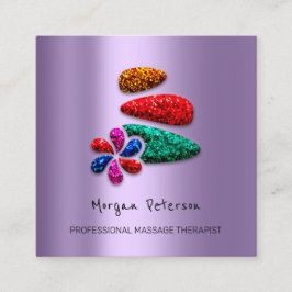 Massage Wellness-Center Wellness Blume Glitzer Log Terminkarte