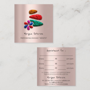 Massage Wellness-Center Wellness Blume Rose Logos Terminkarte