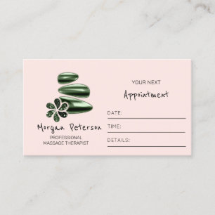 Massage Wellness-Center Wellness Logo Blume Rose G Terminkarte