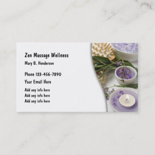 Massage-Wellness-Thema Visitenkarte