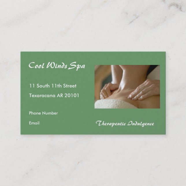 MassageHände Foto Terminkarte (Vorderseite)
