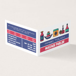 Massagesymbole, Massagetherapeut, Loyalität des Sa Visitenkarten