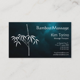 Massagetherapeut Bamboo Dark Clouds Ernennung Visitenkarte