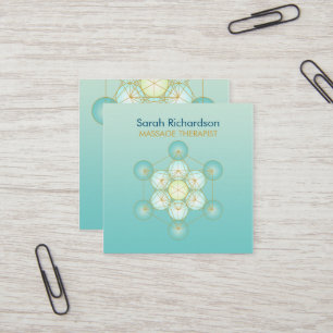 Massagetherapeut: Bearbeitungskarte Quadratische Visitenkarte
