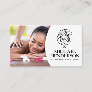 Massagetherapeut   Beauty Salon Logo Visitenkarte