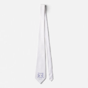 Massagetherapeut: Blauer Handdruck Krawatte