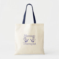 Massagetherapeut: Blauer Handdruck