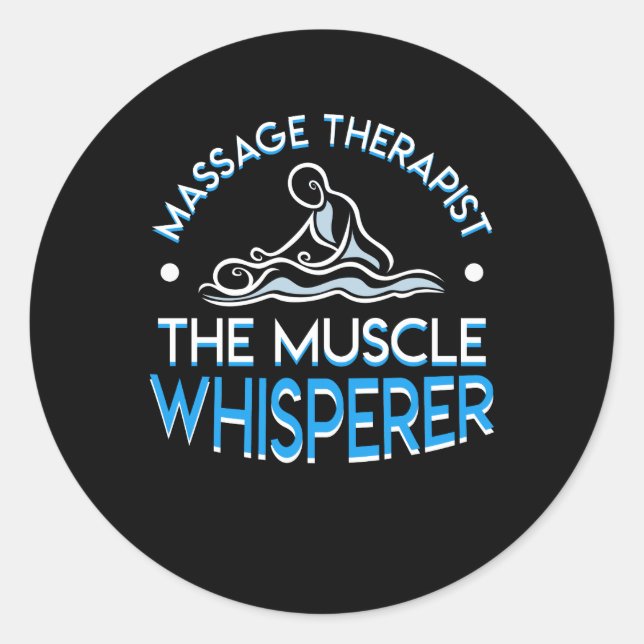 Massagetherapeut der Muskel Whisperer Runder Aufkleber (Vorderseite)