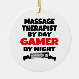 Massagetherapeut Gamer Keramik Ornament