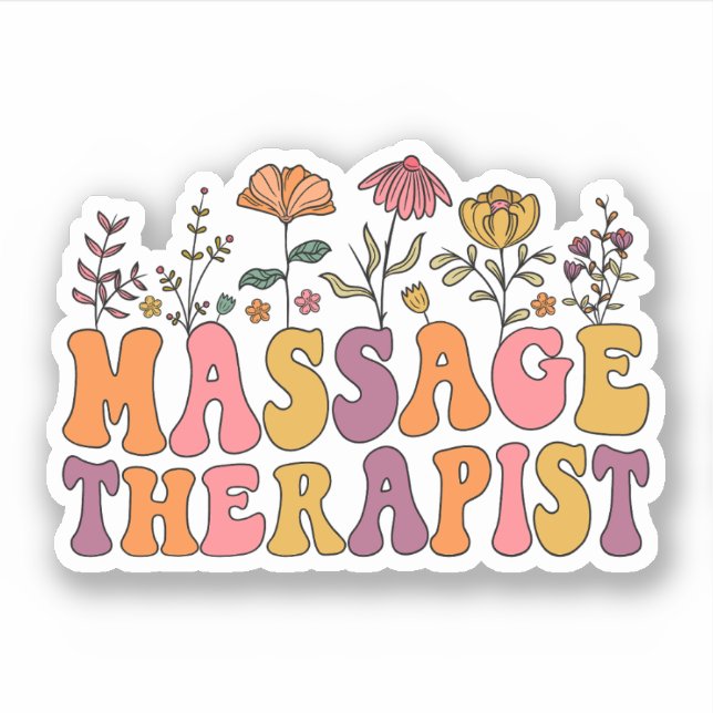 Massagetherapeut Groovy Massage Therapie Masseuse Aufkleber (Vorderseite)