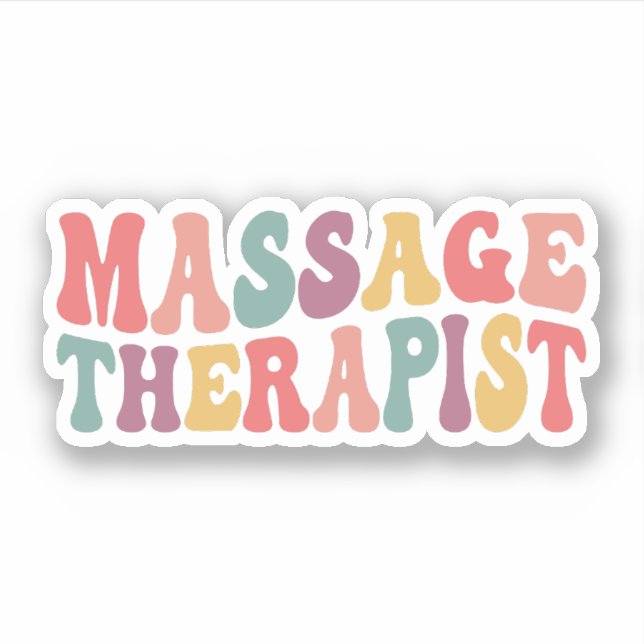 Massagetherapeut Groovy Massage Therapie Masseuse Aufkleber (Vorderseite)