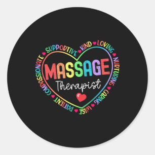 Massagetherapeut He Word Cloud Therapy Lmt Runder Aufkleber