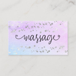 *~* Massagetherapeut Herz Glitzer Pastel Visitenkarte