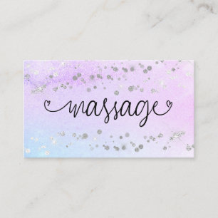 *~* Massagetherapeut Herz Glitzer Pastel Visitenkarte