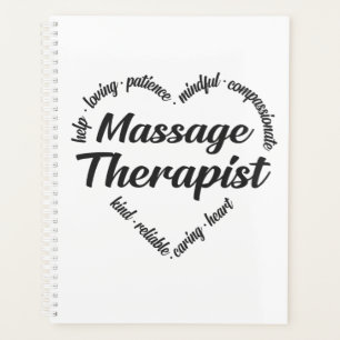 Massagetherapeut Herz Word Cloud Planer