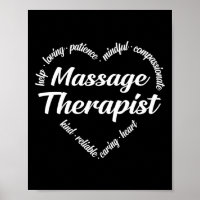 Massagetherapeut Herz Word Cloud