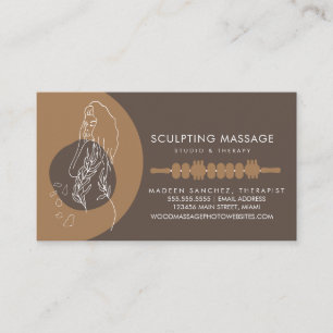 Massagetherapeut Holztherapie Körpermodellierung Visitenkarte