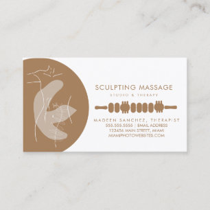 Massagetherapeut Holztherapie Modellieren Visitenkarte