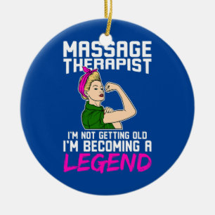 Massagetherapeut Ich werde nicht alt Ich Keramik Ornament