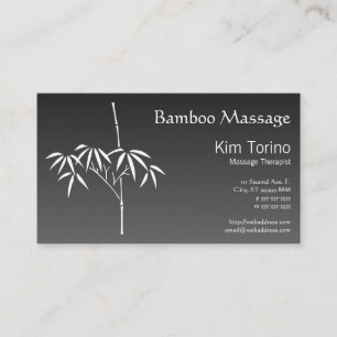 Massagetherapeut Japanisch Bamboo Gradient Visitenkarte