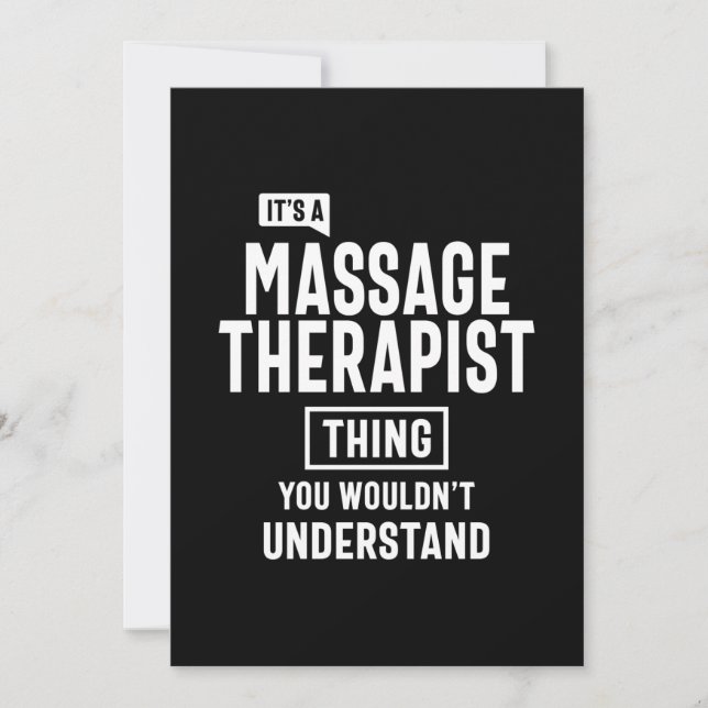 Massagetherapeut Job Title Gift Einladung (Vorderseite)