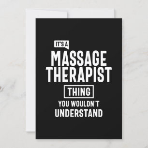 Massagetherapeut Job Title Gift Einladung