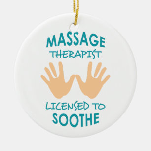Massagetherapeut Keramik Ornament