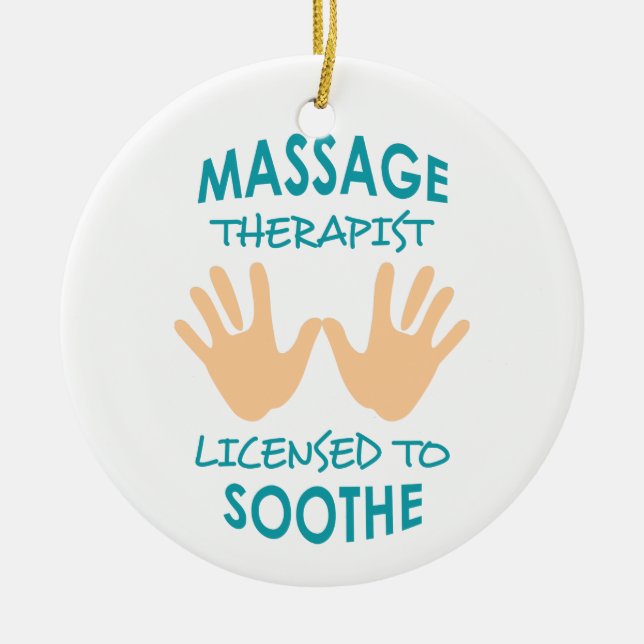 Massagetherapeut Keramik Ornament (Vorne)