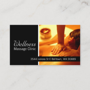 Massagetherapeut, Klinik, Wellness-Business-Card Visitenkarte