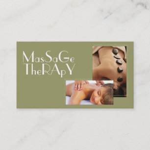 Massagetherapeut Klinik Wellness Gesundheit Visitenkarte