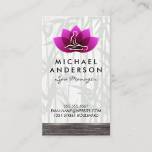 Massagetherapeut Lotus Blume Wellness-Center Visitenkarte