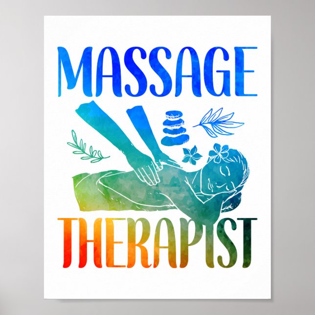 Massagetherapeut Massage Massage Massage Massage Poster (Vorne)