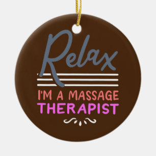 Massagetherapeut Massage Therapie Keramik Ornament