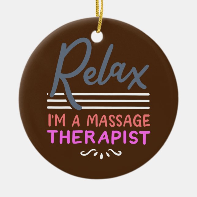 Massagetherapeut Massage Therapie Keramik Ornament (Vorne)