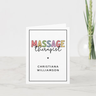 Massagetherapeut   Massagetherapeutika Geschenke Karte