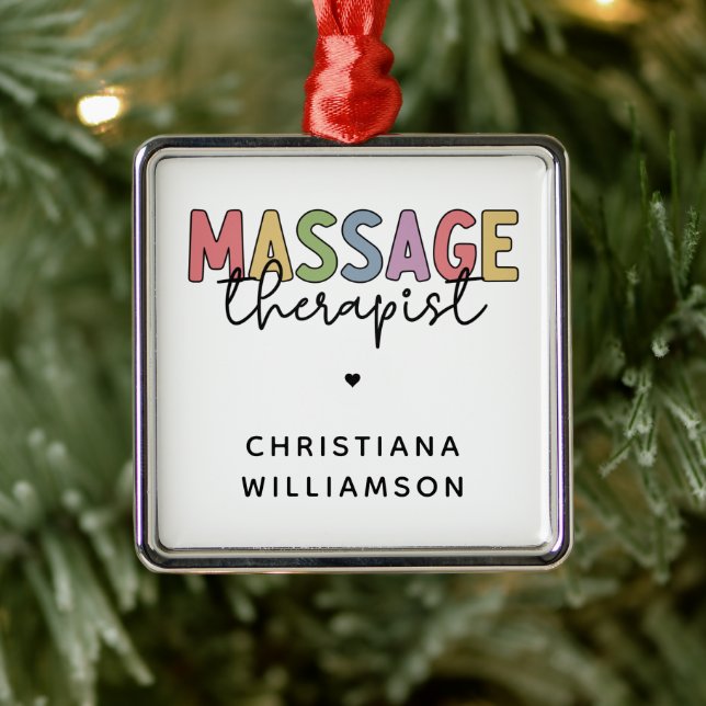Massagetherapeut | Massagetherapeutika Geschenke Ornament Aus Metall (Baum)