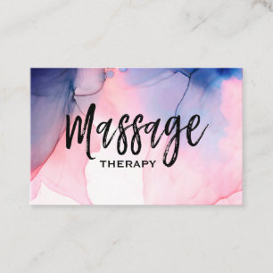 *~* Massagetherapeut * Massagetherapie Wasserfarbe Visitenkarte