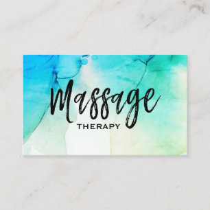 ** Massagetherapeut ~ Massagetherapie Wasserfarbe Visitenkarte