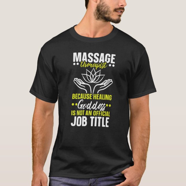 Massagetherapeut Muskeltherapie Entspannung Wellne T-Shirt (Vorderseite)