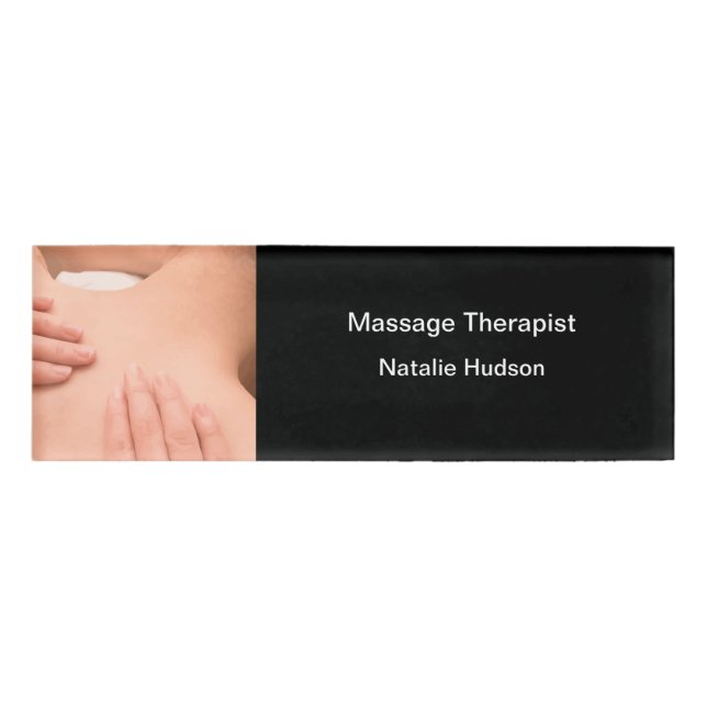 Massagetherapeut Namenschild (Vorderseite)