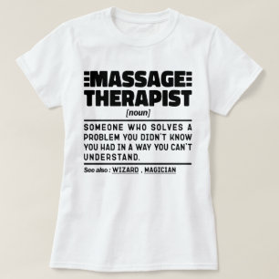 Massagetherapeut Noun zertifizierte Masseur Mitarb T-Shirt