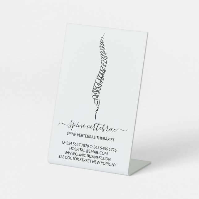 Massagetherapeut Orthopäde Sockelschild (Vorderseite)