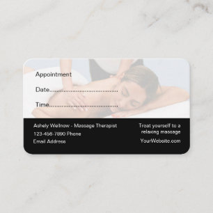 Massagetherapeut Personalausweise Visitenkarten Terminkarte