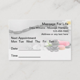 Massagetherapeut Personalausweise Visitenkarten Terminkarte