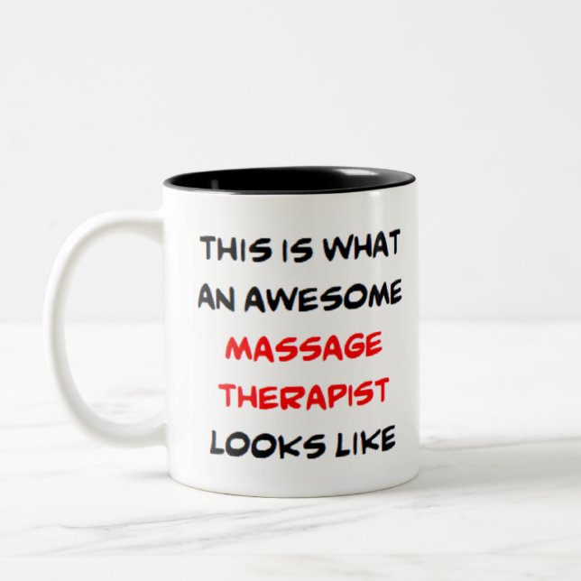 Massagetherapeut, phantastisch zweifarbige tasse (Links)