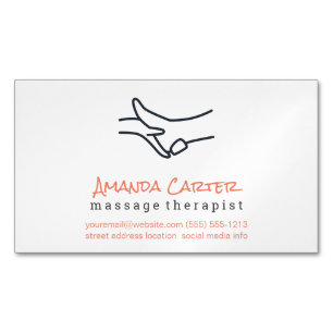 Massagetherapeut Physiotherapeutische Fachkompet Magnetische Visitenkarte