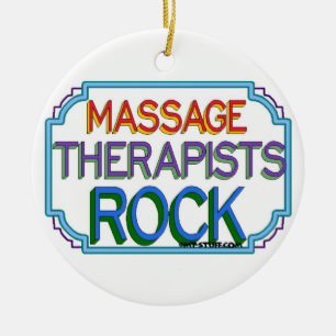 Massagetherapeut Rock Keramikornament
